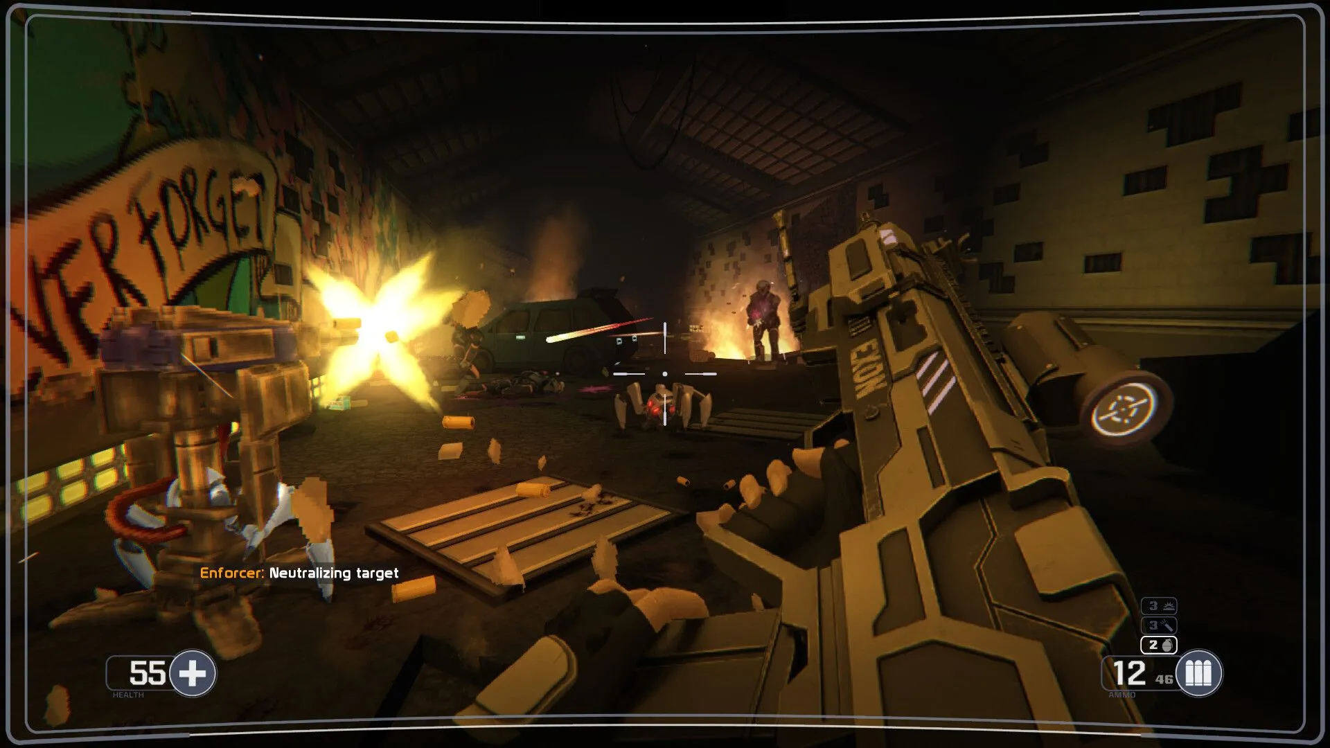 Ảnh chụp màn hình chính thức game Selaco trên Steam.