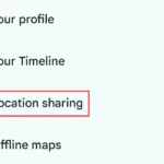 Ảnh chụp màn hình menu Google Maps hiển thị tùy chọn "Chia sẻ vị trí".
