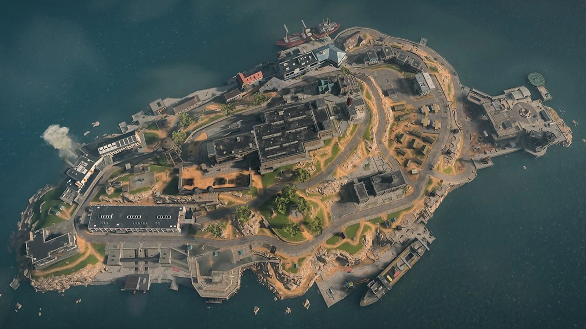 Bản đồ Rebirth Island trong Call of Duty: Warzone, minh họa cho xu hướng các tựa game Battle Royale lớn bổ sung các chế độ chơi nhanh và hồi sinh để giữ chân người chơi.