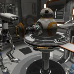 BB-8 đang được sửa chữa trong trò chơi VR Star Wars: Droid Repair Bay.