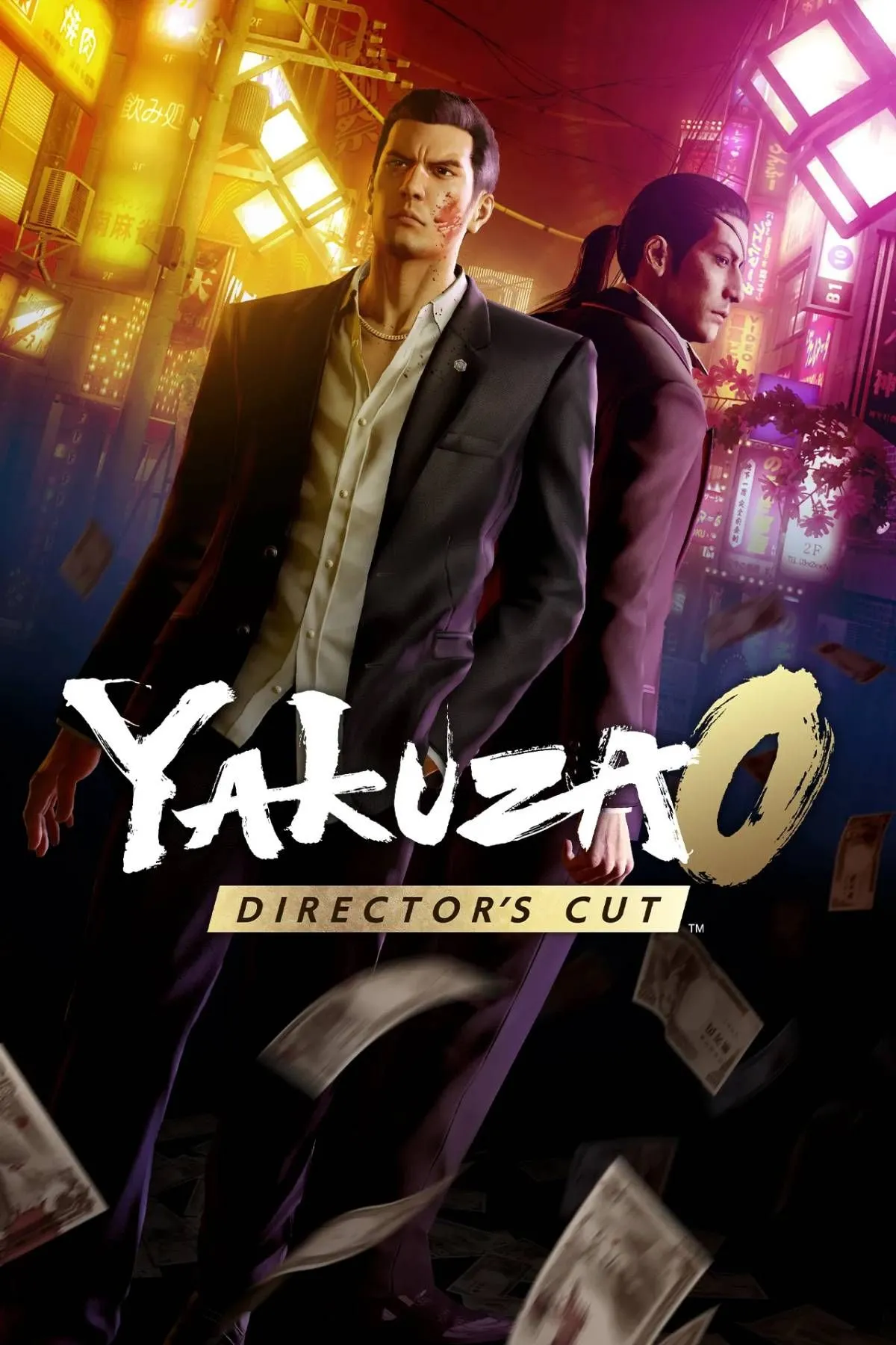 Bìa game Yakuza 0 với mini-game quản lý câu lạc bộ đêm ấn tượng.