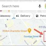 Biểu tượng la bàn Google Maps hiển thị hướng Bắc và Nam trên ứng dụng điện thoại.