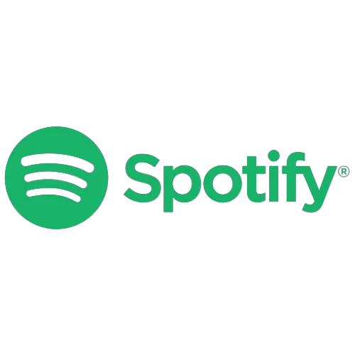 Biểu tượng Spotify trên nền trong suốt, đại diện cho dịch vụ streaming âm nhạc và podcast hàng đầu thế giới