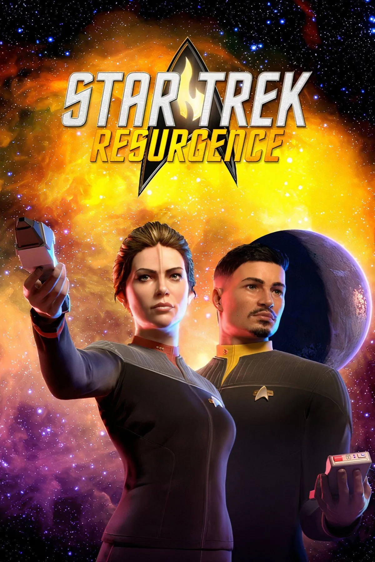 Các nhân vật trong phân cảnh đối thoại của game phiêu lưu kể chuyện Star Trek: Resurgence