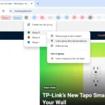 Các nhóm tab được ghim và hiển thị trên thanh dấu trang của trình duyệt Google Chrome, cho thấy không gian bị chiếm dụng.