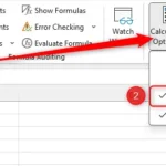 Cài đặt chế độ tính toán thủ công Manual trong Excel