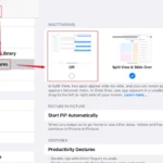 Cài đặt Đa nhiệm & Cử chỉ trên iPadOS để vô hiệu hóa tính năng đa nhiệm