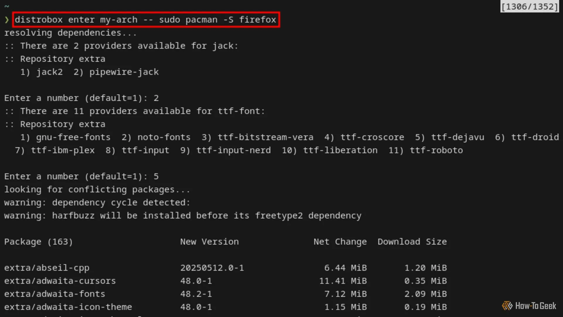Cài đặt trình duyệt Firefox vào container Arch Linux qua Distrobox