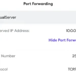 Cấu hình chuyển tiếp cổng (port forwarding) cần thiết cho server Minecraft