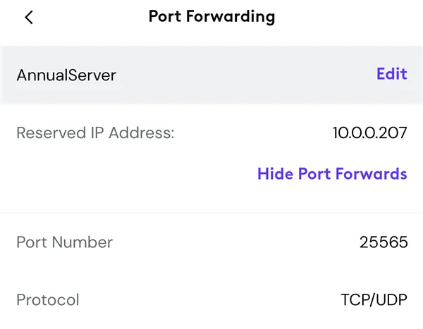 Cấu hình chuyển tiếp cổng (port forwarding) cần thiết cho server Minecraft