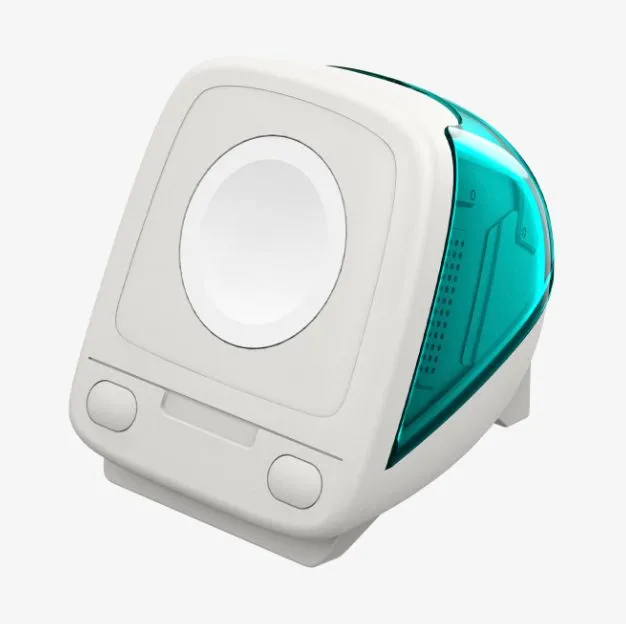 Chân đế sạc Apple Watch Spigen Classic C1 màu xanh lam, mô phỏng thiết kế iMac G3