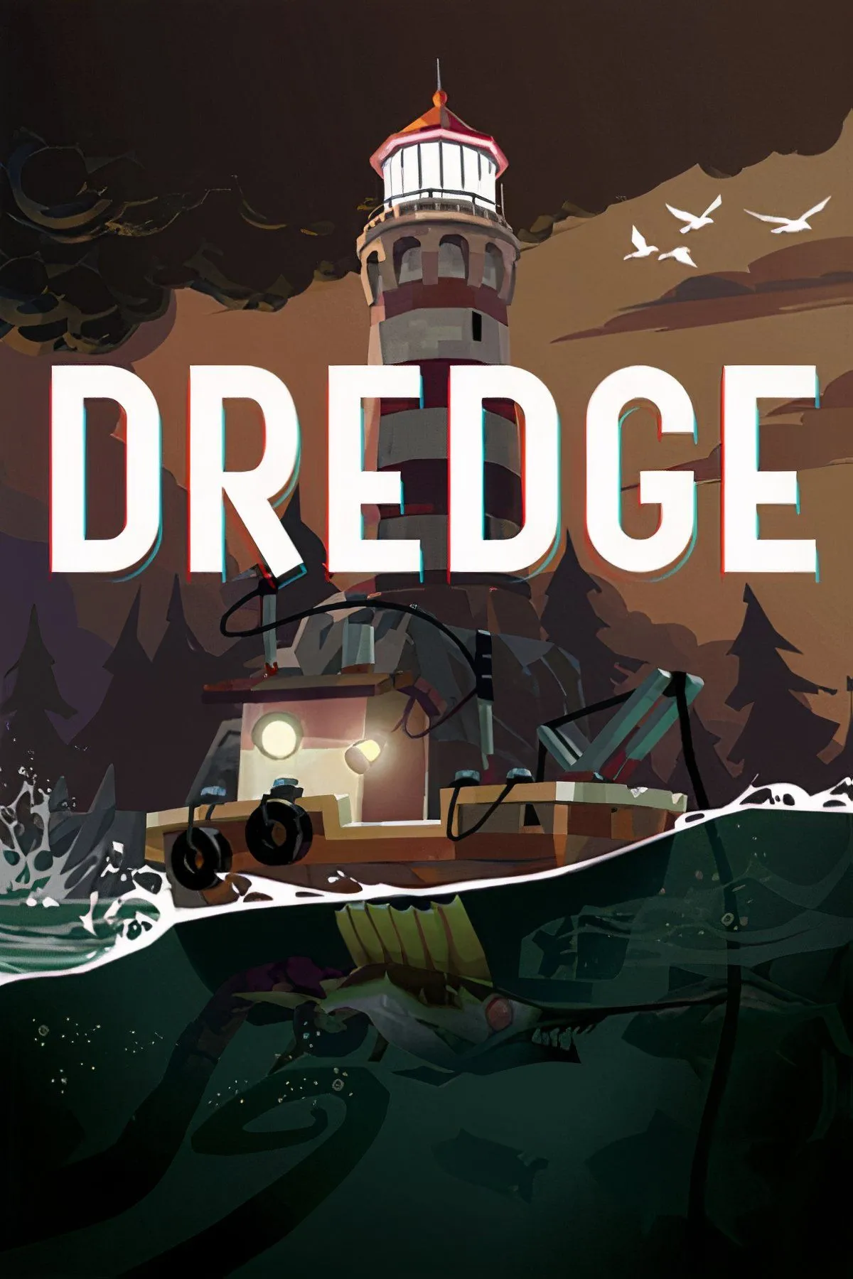 Chiếc thuyền đánh cá khám phá vùng biển đầy bí ẩn trong game Dredge trên Nintendo Switch