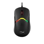 Chuột gaming HyperX Pulsefire Saga với thiết kế màu đen nổi bật.