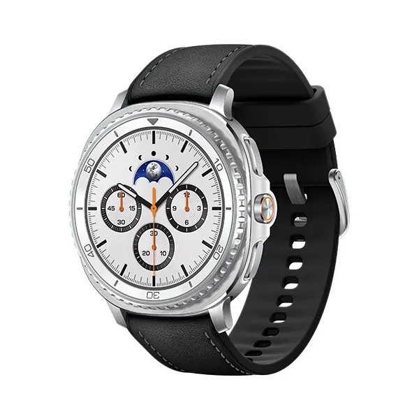 Đồng hồ Samsung Galaxy Watch 8 Classic với vòng xoay bezel quen thuộc, hiển thị giao diện Wear OS mới mẻ.