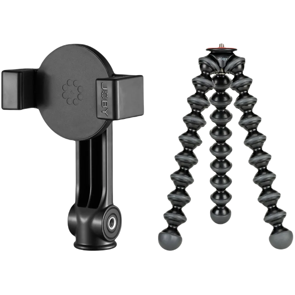 Giá đỡ tripod Joby GripTight MagSafe với chân uốn cong, giải pháp gọn nhẹ cho iPhone.