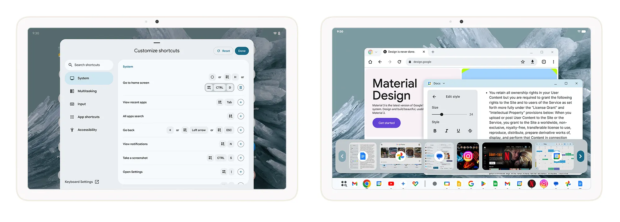 Giao diện chế độ desktop Android 16 với thanh tác vụ và bàn phím, mang đến trải nghiệm máy tính để bàn hoàn chỉnh.