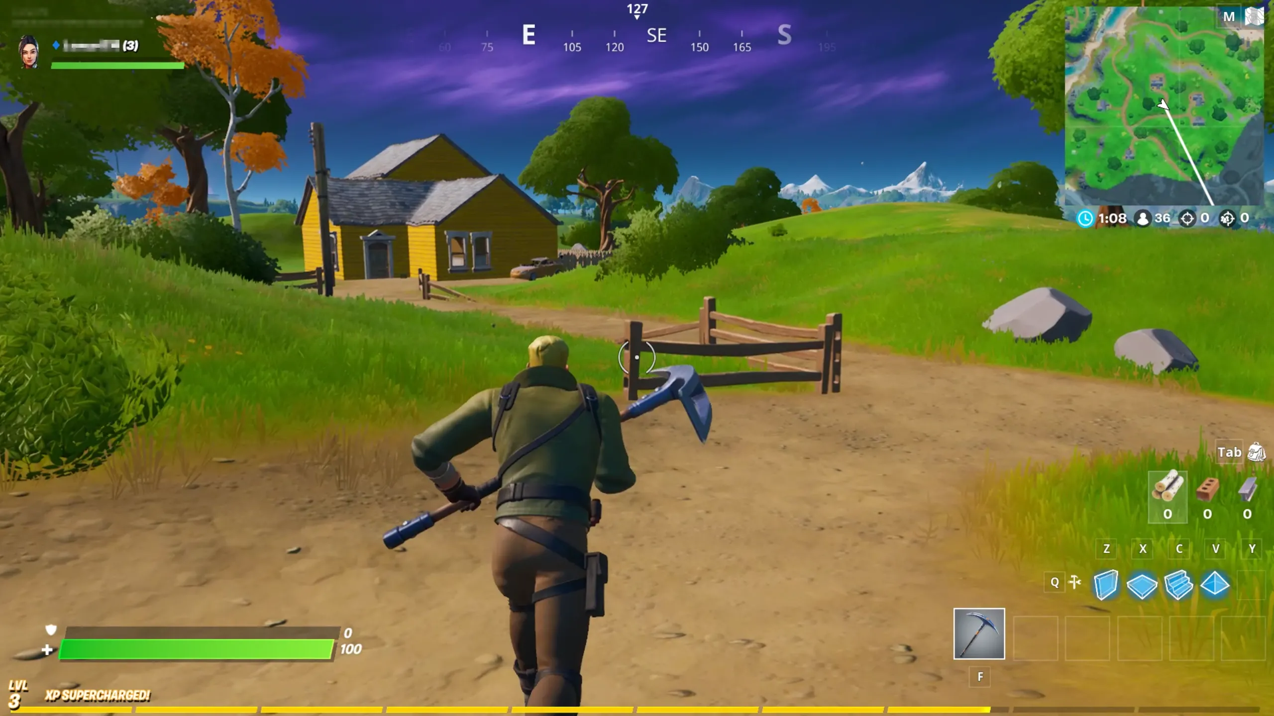Giao diện game Fortnite đang chạy trên nền tảng GeForce NOW, minh họa trải nghiệm chiến đấu sinh tồn được yêu thích rộng rãi