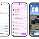 Giao diện Material 3 Expressive mới với các hiệu ứng động và màu sắc sống động trên một số ứng dụng Android.