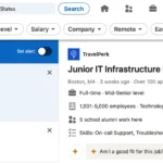 Giao diện tìm kiếm việc làm trên LinkedIn với mũi tên chỉ vào nút "Tất cả Bộ lọc" để tối ưu tìm kiếm.