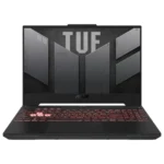 Hình ảnh laptop ASUS TUF Gaming A16 hiển thị cấu hình chính và mức giảm giá đặc biệt