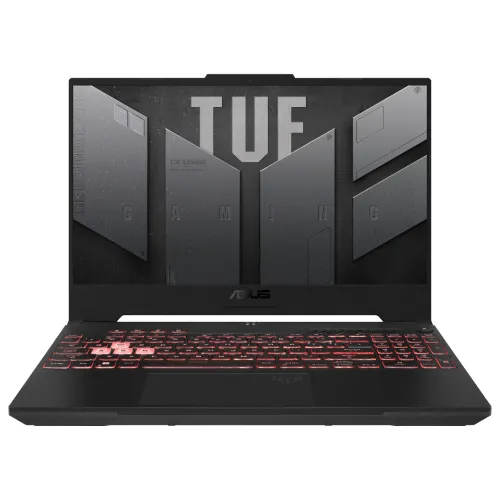 Hình ảnh laptop ASUS TUF Gaming A16 hiển thị cấu hình chính và mức giảm giá đặc biệt
