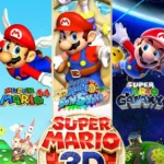 Hình ảnh Mario trong Super Mario 64, tựa game tiên phong đưa Mario vào thế giới 3D với đồ họa đầy màu sắc.