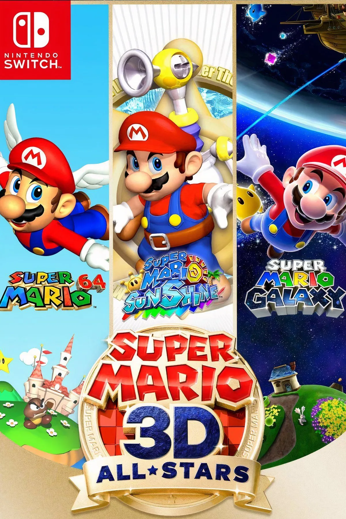 Hình ảnh Mario trong Super Mario 64, tựa game tiên phong đưa Mario vào thế giới 3D với đồ họa đầy màu sắc.