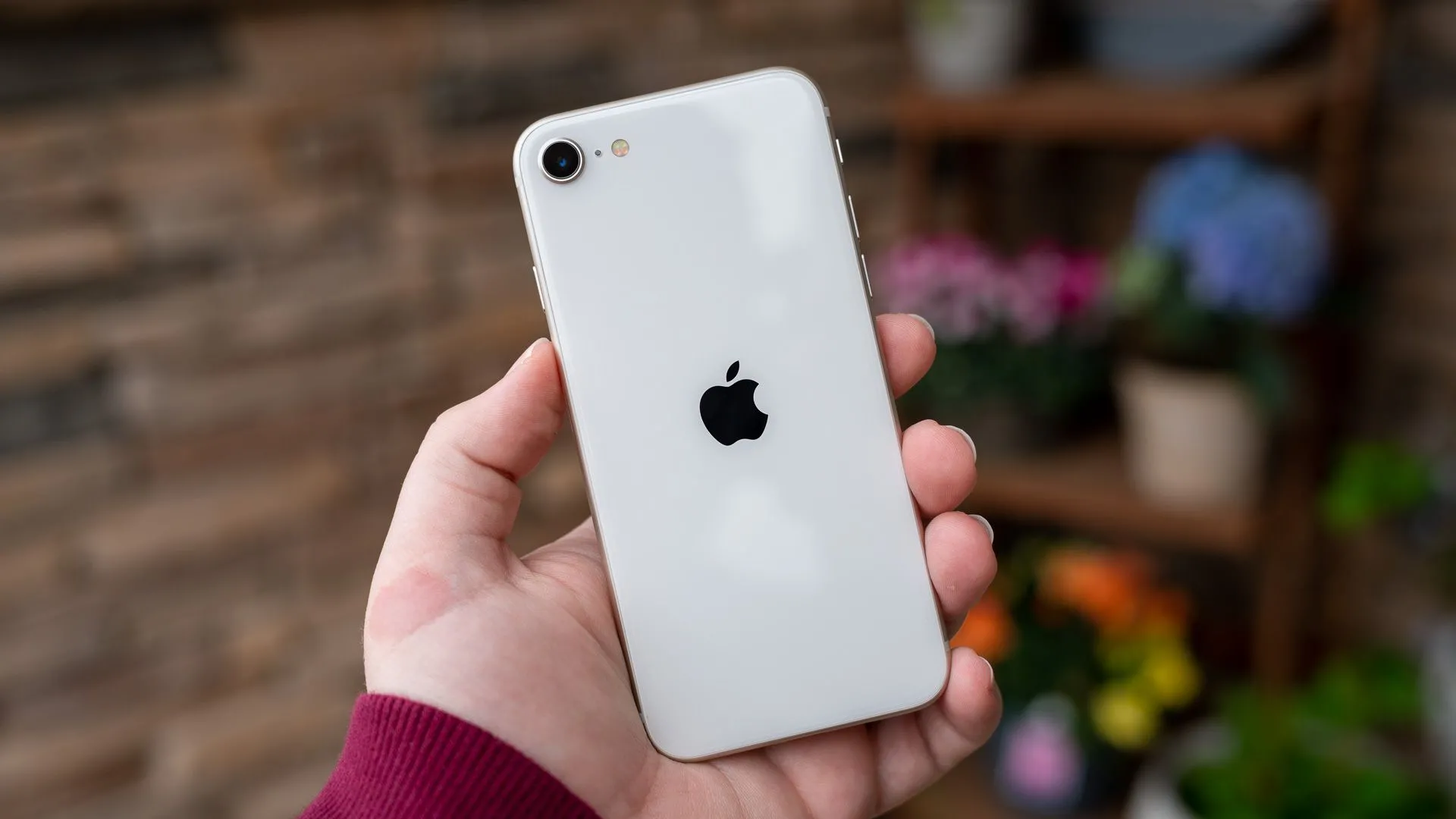 Hình ảnh mặt trước của iPhone SE 2022 với nút Home vật lý đặc trưng