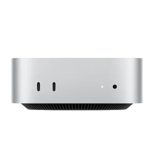 Hình ảnh máy tính Apple Mac Mini (M4), một lựa chọn nhỏ gọn tiềm năng cho cấu hình Mac chơi game để bàn.