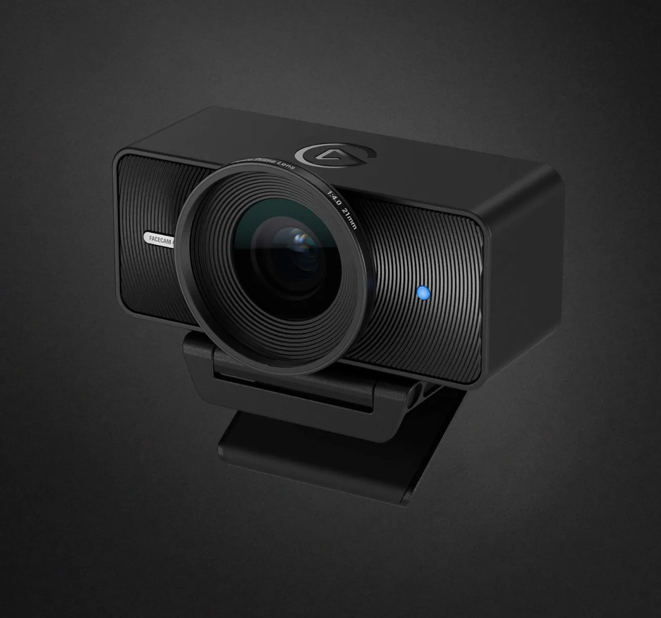Hình ảnh tổng quan Elgato Facecam 4K, minh họa thiết kế nhỏ gọn và cao cấp của webcam 4K