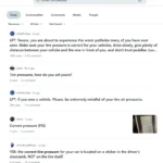 Kết quả tìm kiếm Reddit về "áp suất lốp" chung chung