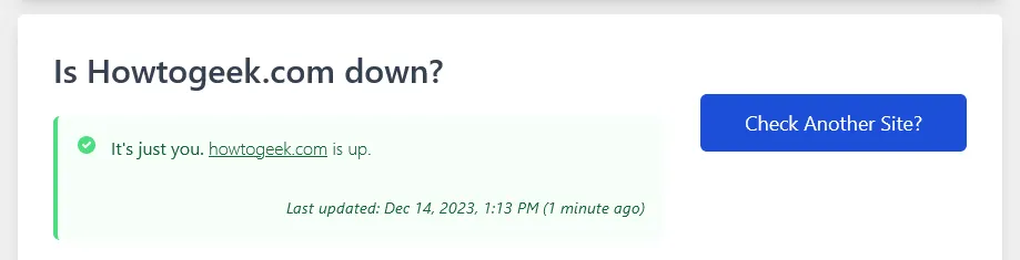 Kiểm tra trạng thái hoạt động của trang web bằng Down for Everyone or Just Me