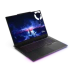 Laptop gaming Lenovo Legion 9i Eclipse Black nhìn từ góc phải, nổi bật màn hình rộng