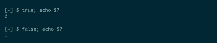 Lệnh true trả về mã thoát 0 và lệnh false trả về mã thoát 1 trong Linux