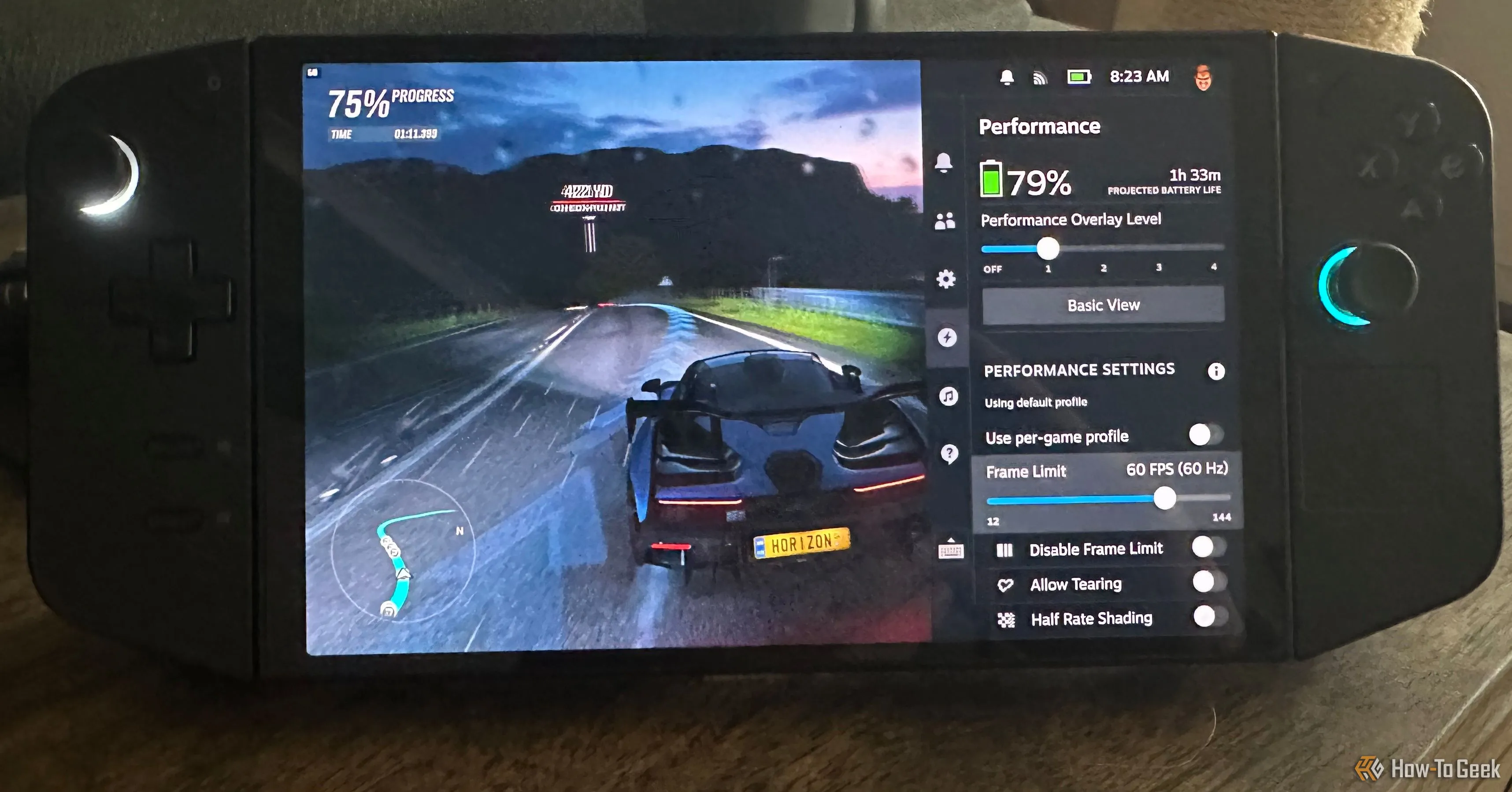 Lenovo Legion Go chạy SteamOS hiển thị thời lượng pin cải thiện rõ rệt trong môi trường game
