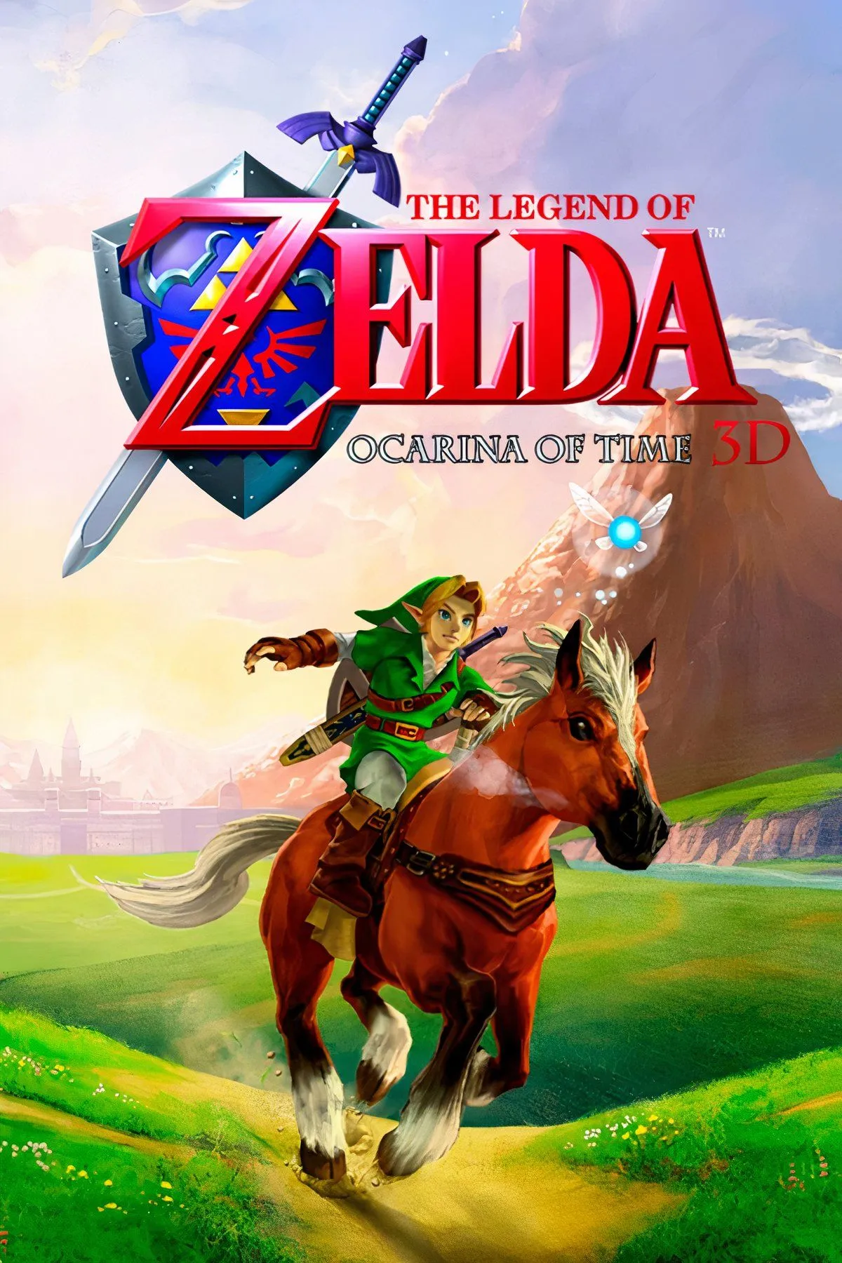 Link câu cá thư giãn tại Hồ Hylia trong The Legend of Zelda: Ocarina of Time.