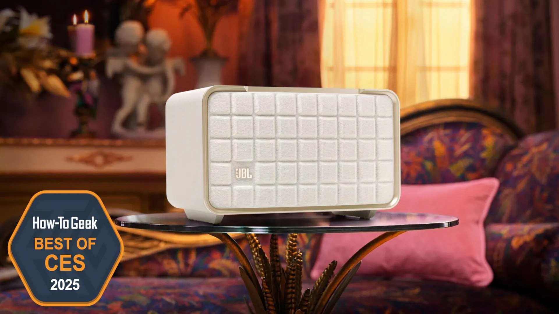 Loa Bluetooth JBL Authentics 200 màu trắng nổi bật.