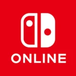 Logo dịch vụ Nintendo Switch Online màu xanh với biểu tượng tay cầm Joy-Con