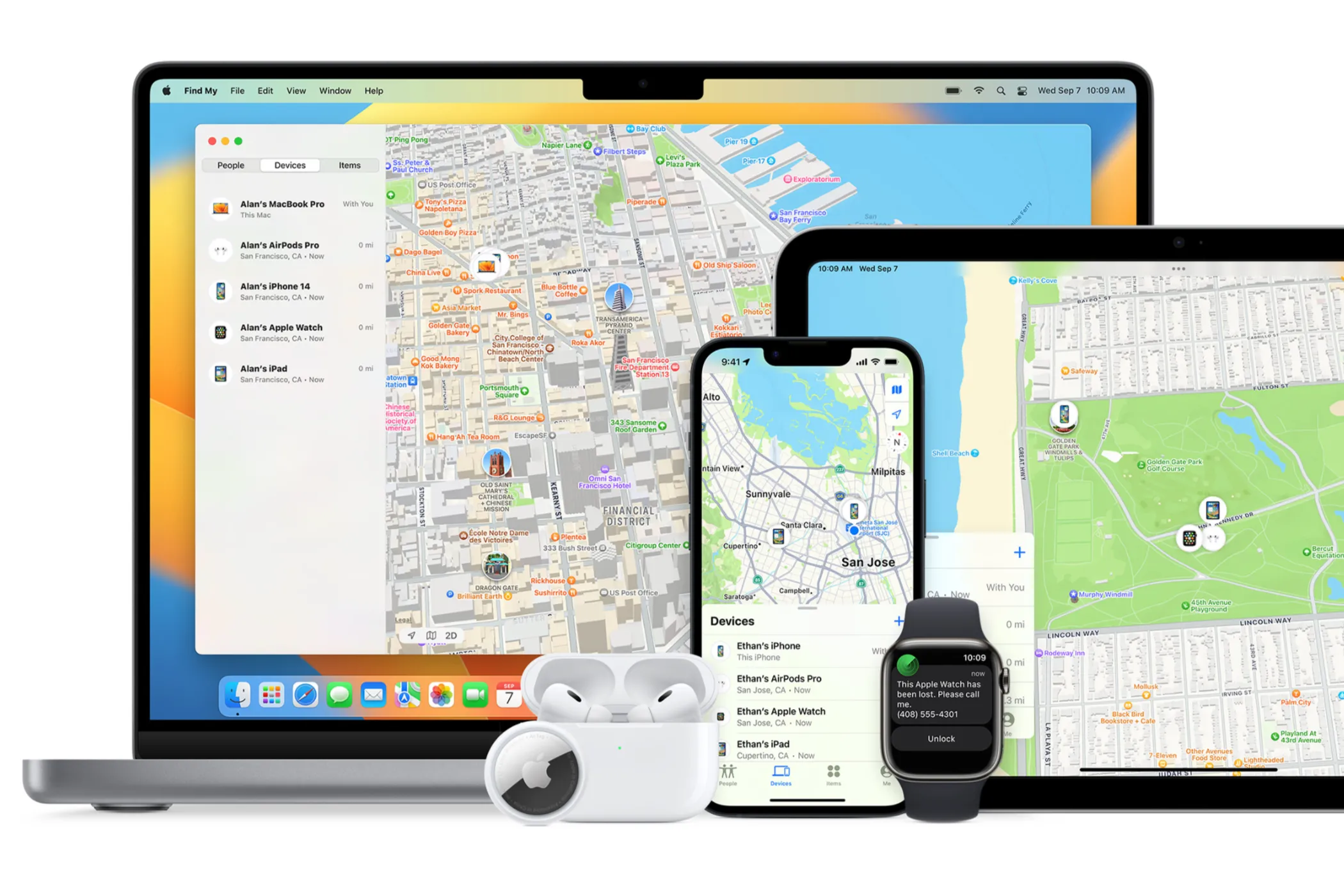 Logo ứng dụng Tìm iPhone (Find My) của Apple, liên quan đến chip UWB