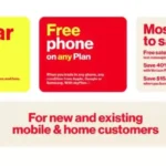 Logo Verizon với biểu tượng dấu tick màu đỏ, minh họa chính sách khóa giá cước 3 năm myPlan và myHome