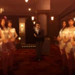 Majima điều hành câu lạc bộ tiếp viên trong minigame Quản lý Hostess Club của Yakuza 0.