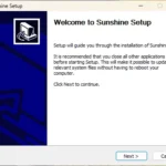 Màn hình cài đặt Sunshine game streaming trên hệ điều hành Windows 11, hiển thị các bước thiết lập.