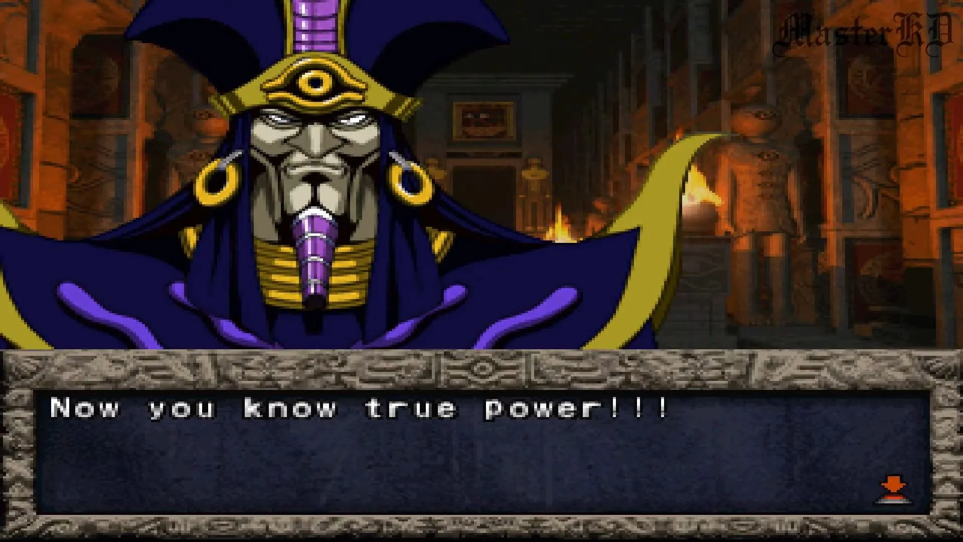 Màn hình Game Over trong Yu-Gi-Oh! Forbidden Memories, thường xuyên xuất hiện do AI gian lận.