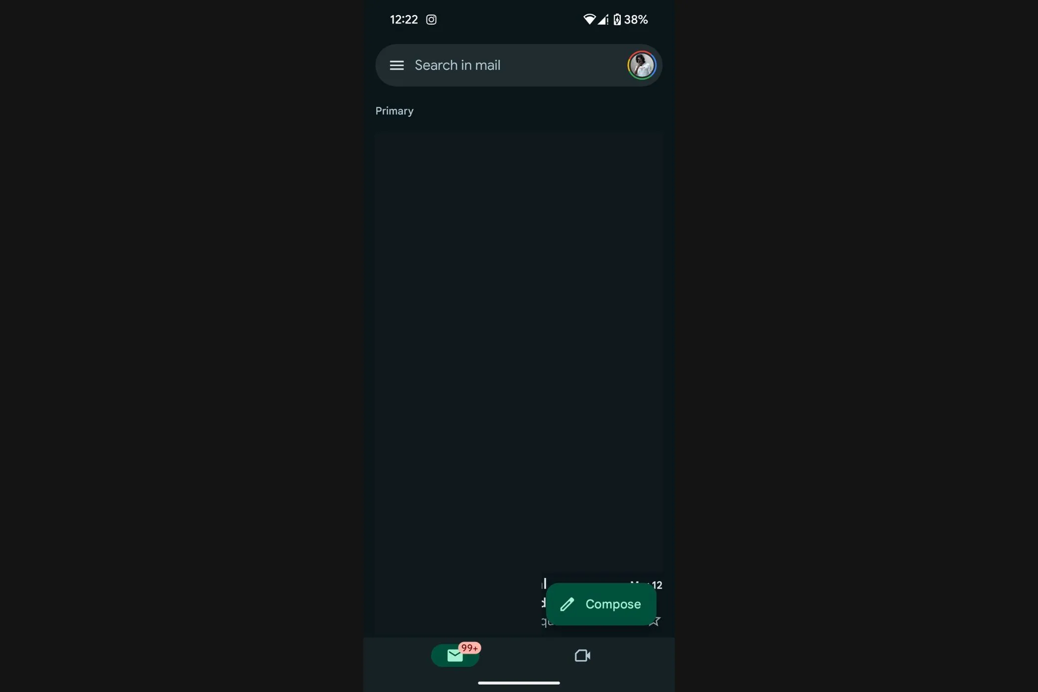Màn hình soạn email mới trong ứng dụng Gmail trên Android