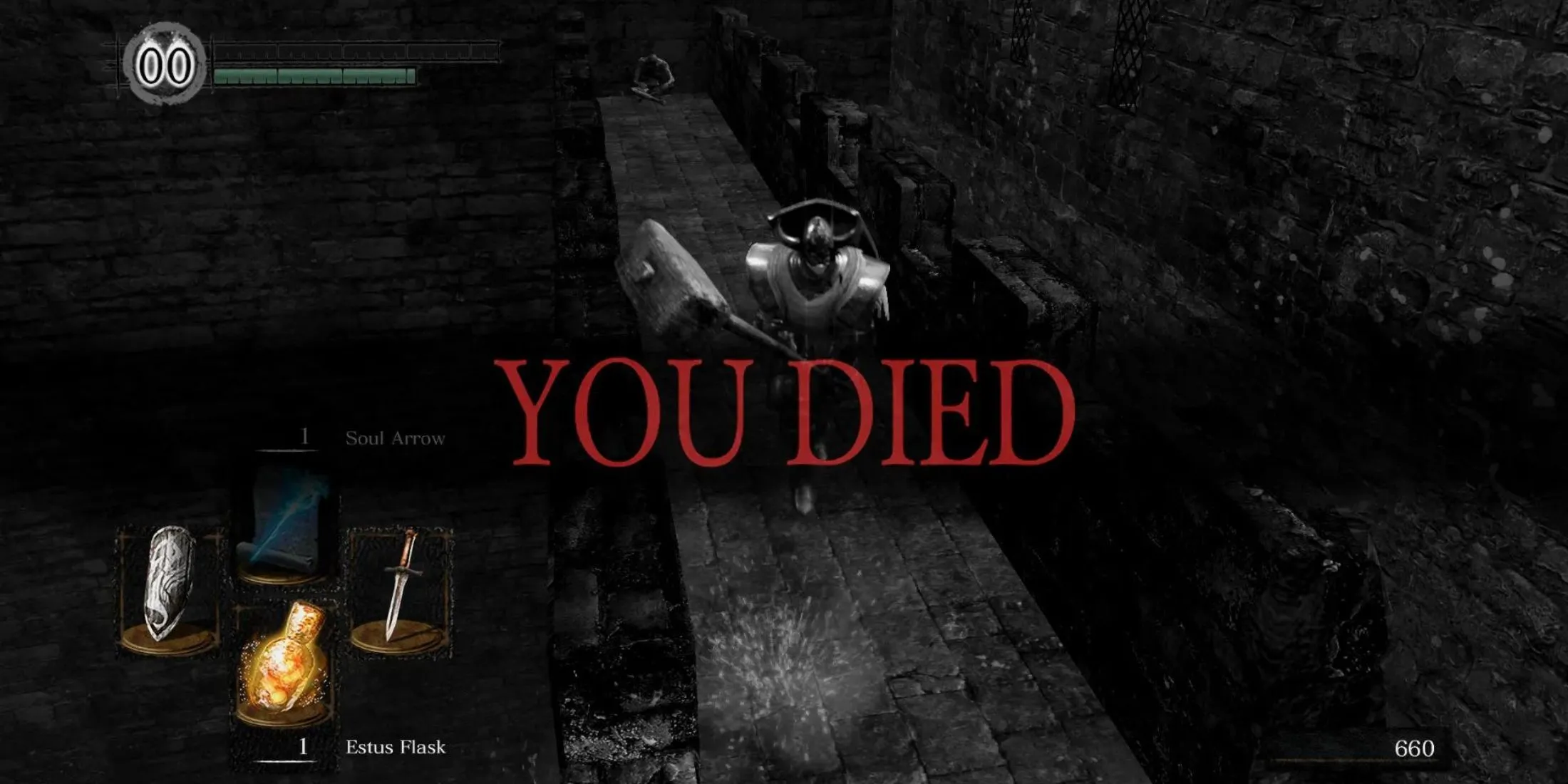 Màn hình "YOU DIED" của Dark Souls Remastered thể hiện sự thất bại của game thủ khi gặp khó khăn, gợi ý nhu cầu tìm "cheese".