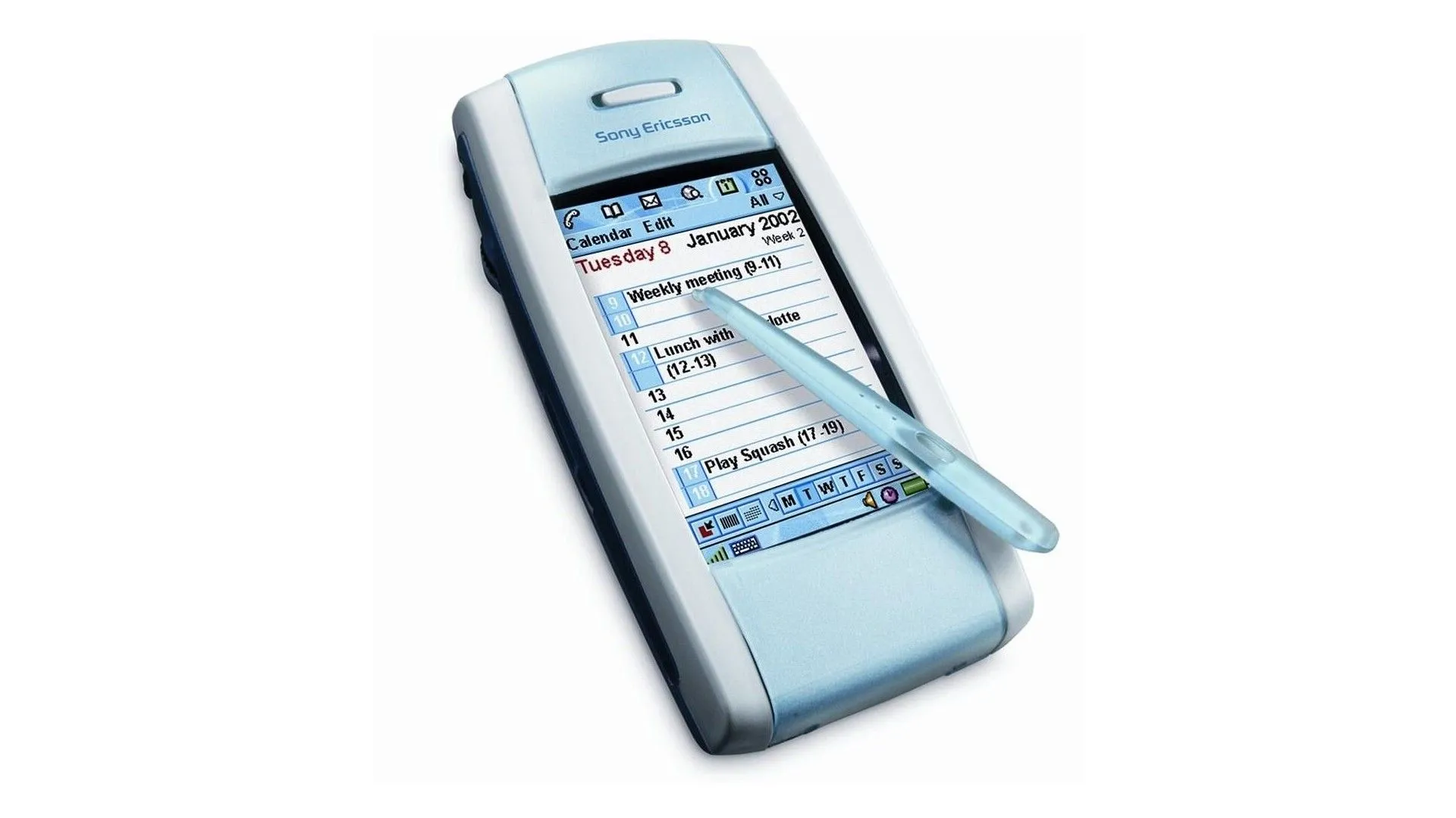 Mẫu smartphone Sony Ericsson P800 với nắp bàn phím lật độc đáo.