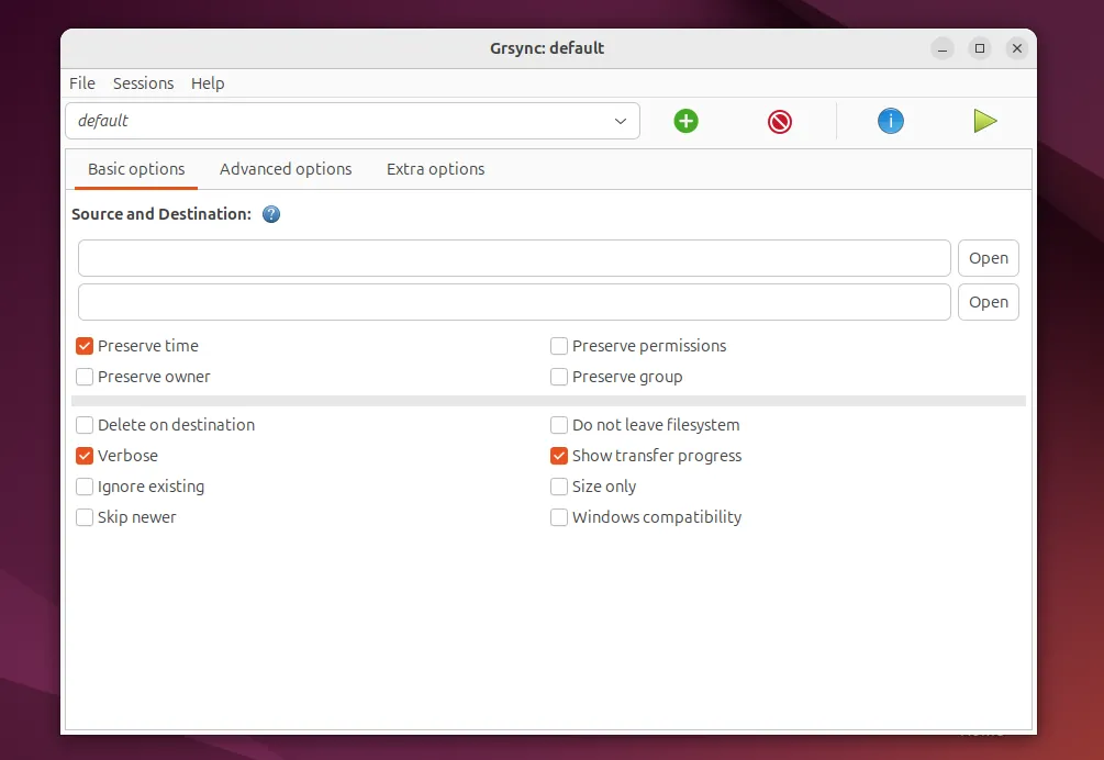 Minh họa một công cụ sao lưu dữ liệu trên hệ điều hành Linux.
