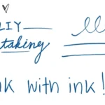Minh họa nét viết bằng công cụ Fountain Pen mới trong OneNote, thể hiện độ dày nét thay đổi theo tốc độ và áp lực.