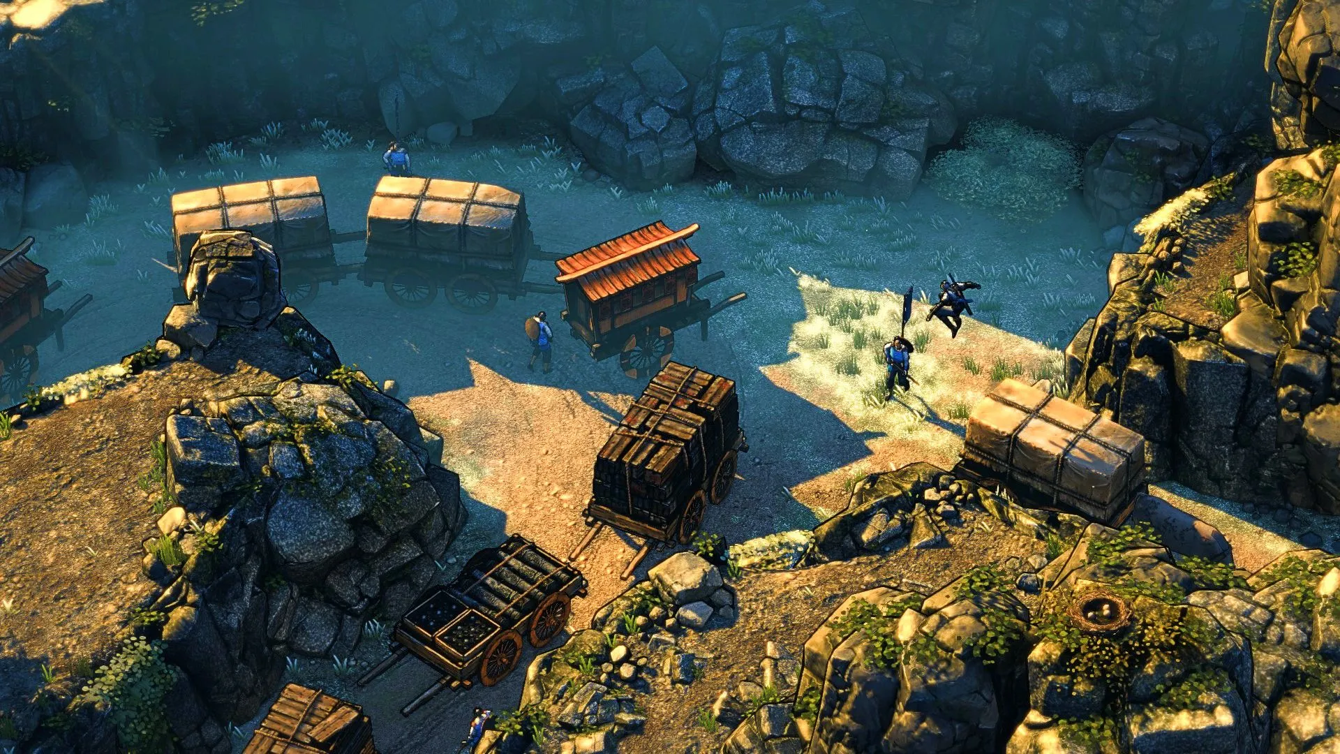 Người chơi đang đi về phía kẻ thù trong Shadow Tactics Blades of the Shogun.