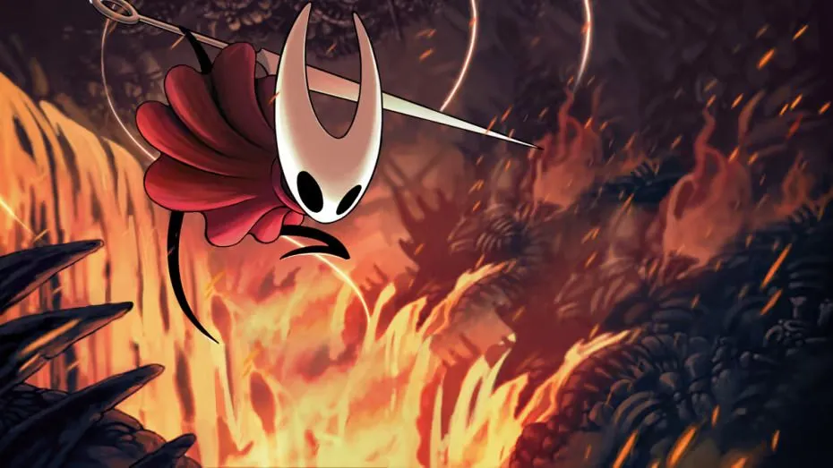 Nhân vật Hornet trong game Hollow Knight: Silksong trên Nintendo Switch 2, thể hiện phong cách đồ họa đặc trưng